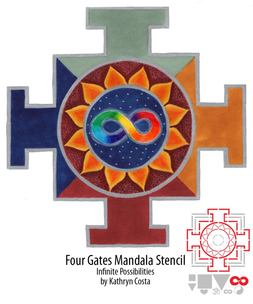 Four Gates Mandala Stencil – True North Arts