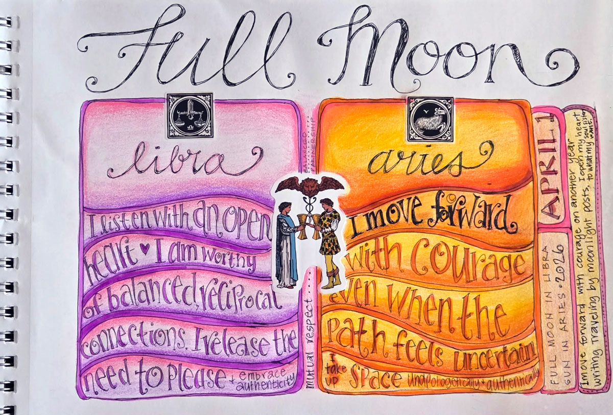 Libra Full Moon: A Reflection on Balance, Connection, and Creative Practice